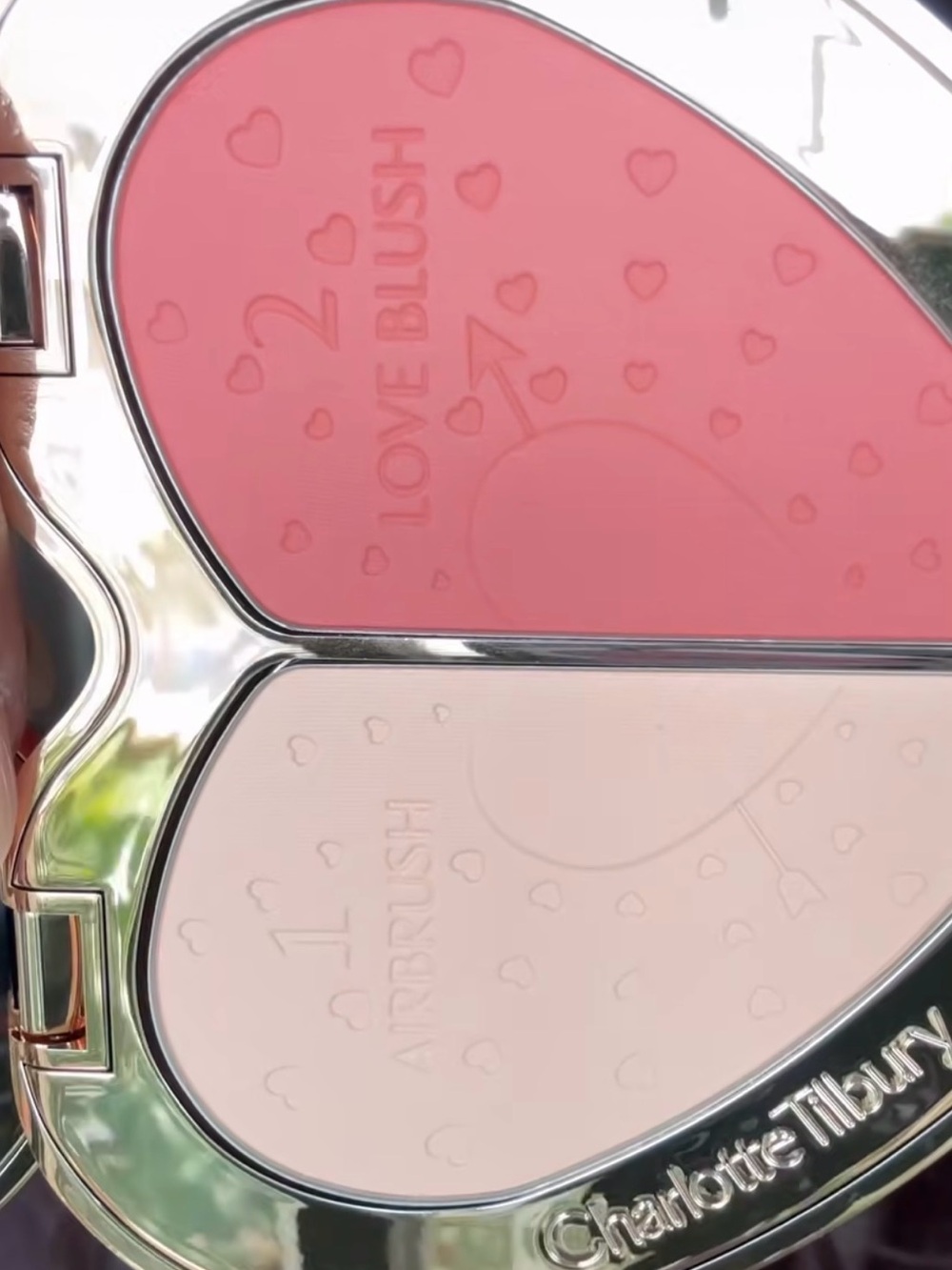 Charlotte Tilbury Flawless & Airbrush Powder Duo Heart- Flawless Pink